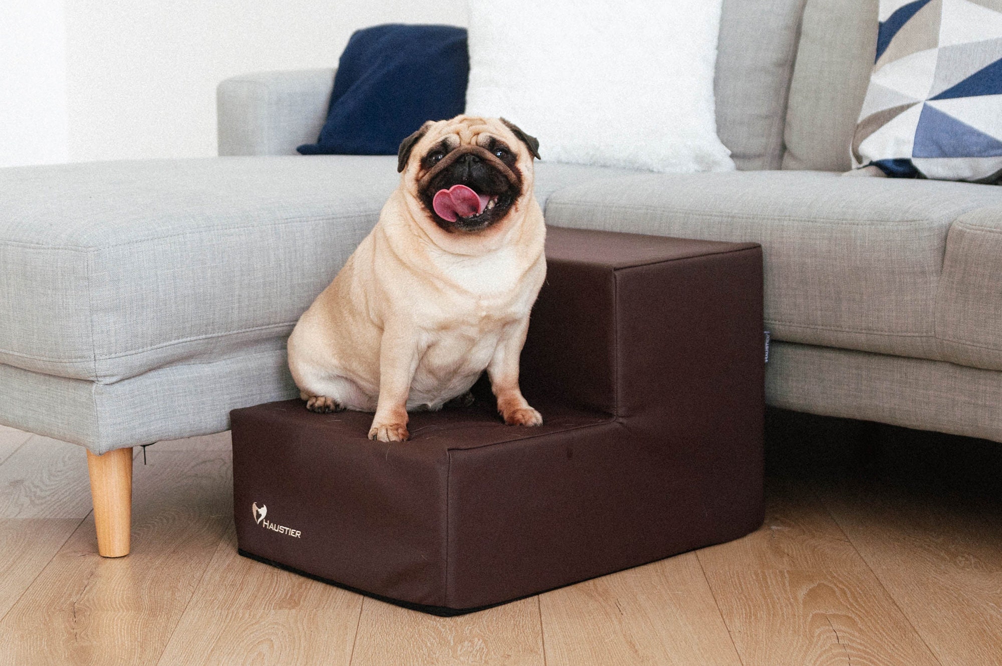 Dog Steps for Bed in Brown Ecoleather Dog Steps for Couch Etsy UK