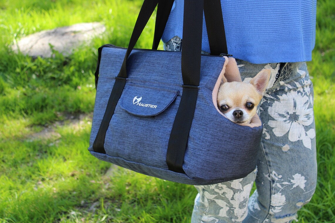 Denim Carrying Bag for Dog Stylish Puppy Carry Bag Small Etsy
