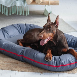 Gray Outdoor dog bed with removable cover | Medium dog bed | Big dog beds | Washable dog bed | PVC dog bed | Waterproof dog mat