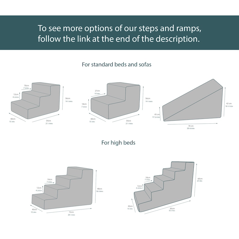Dog Stairs for High Bed Small Dog Steps Upholstery Fabric Etsy