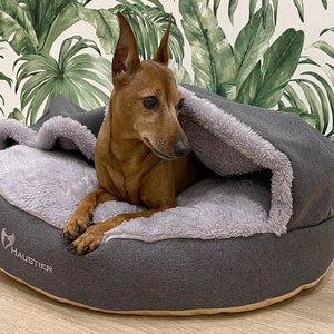 Warm Hooded dog bed Snuggle beds for cats and dogs Dog Cave Bed large & small image 1