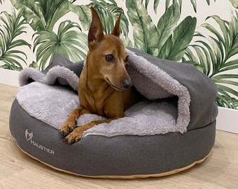 Letto caldo con cappuccio per cani / Cuccia morbida per gatti e cani di piccola taglia