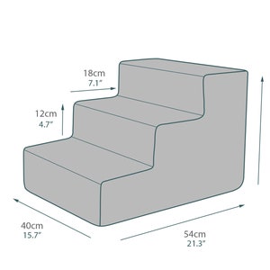 Dog Stairs for bed of furniture fabric Velour Dog Steps with Removable cover Dog stairs for couch image 9