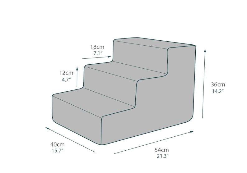 Dog Stairs for bed of furniture fabric Velour Dog Steps with Removable cover Dog stairs for couch image 9