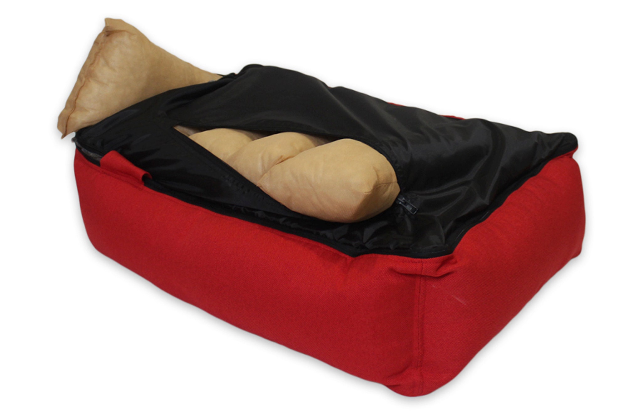 Red Dog Bed With Removable Cover Orthopedic Pet Bed Small Etsy