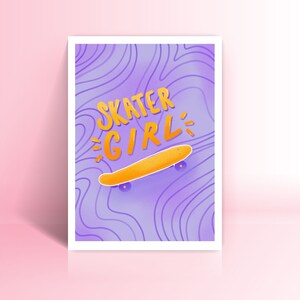 Skater Meisje Digitale Print