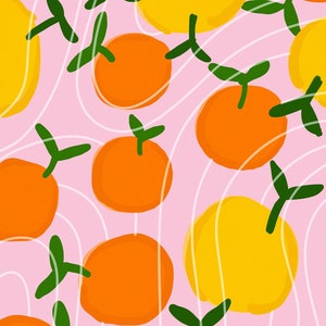Impresión de naranjas