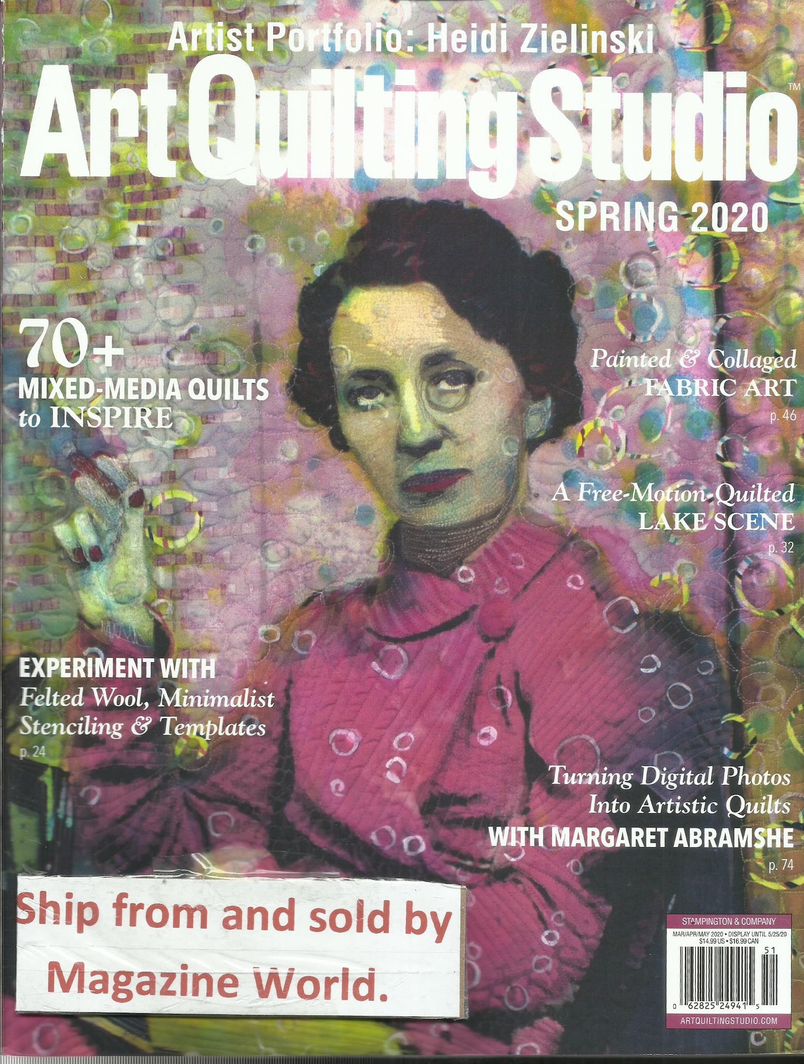 Art Quilting Studio Magazine Spring 2020 March / April / Etsy Singapore