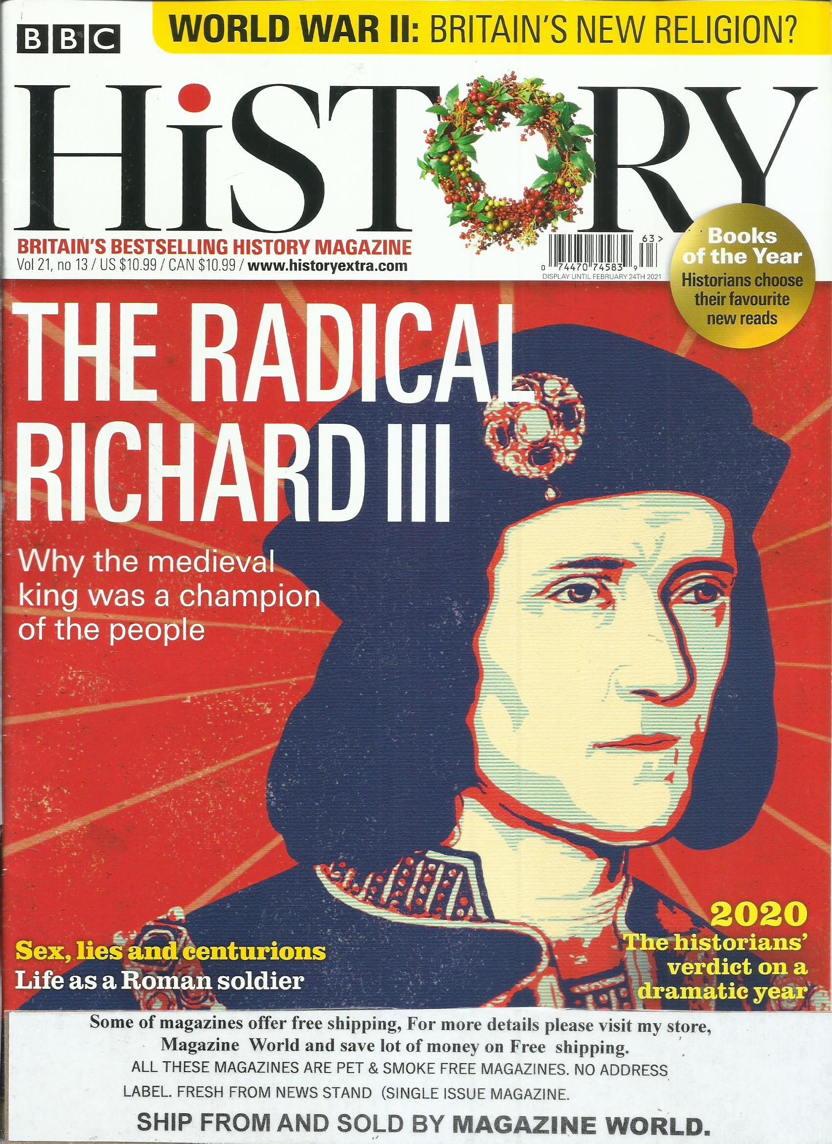 BBC History Magazine the Radical Richard III Christmas - Etsy