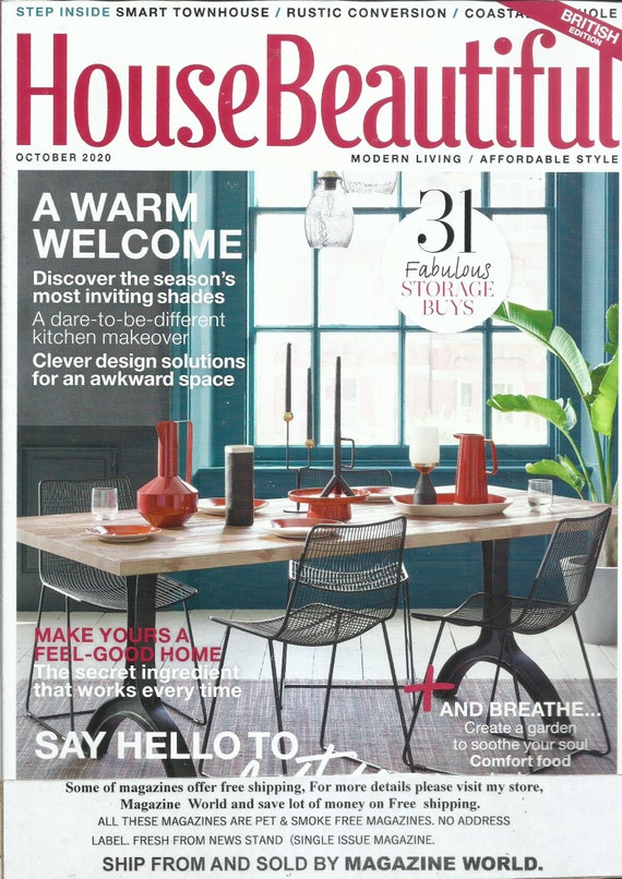 House Beautiful Magazine British Edition A Warm Etsy