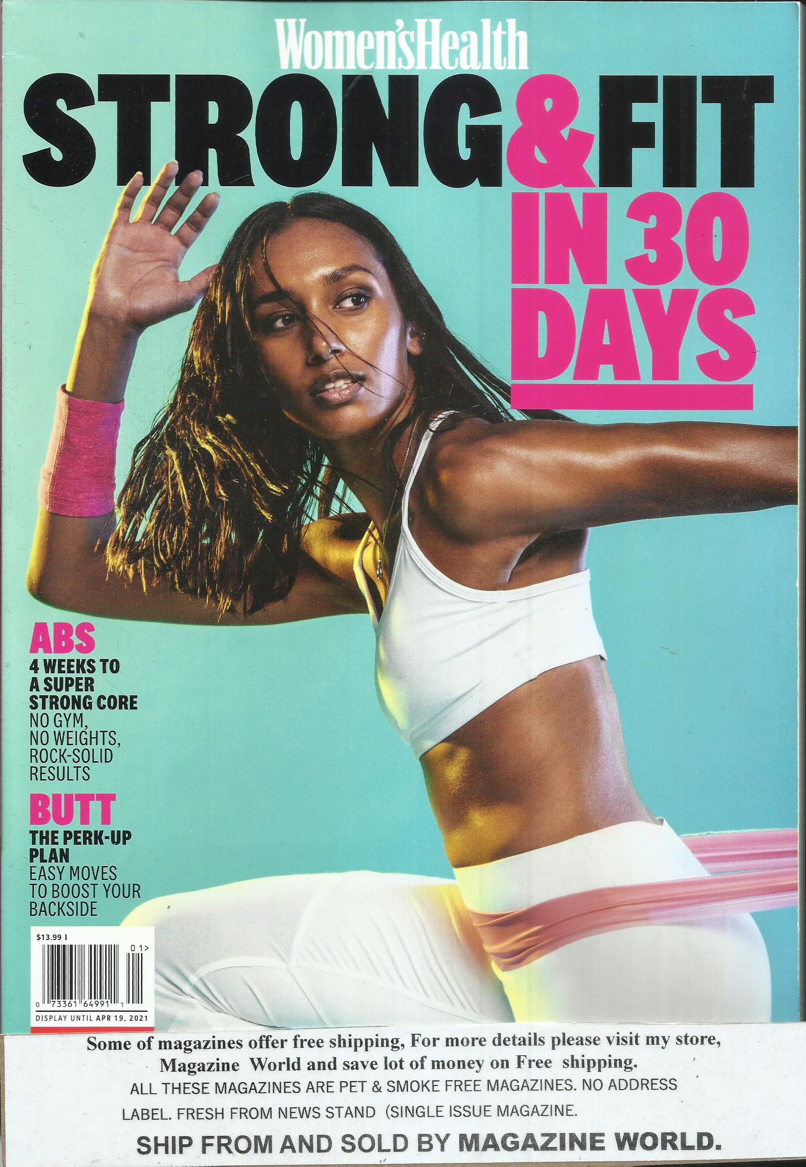 Women's Health Magazine Strong & Fit in 30 Days Specila Etsy