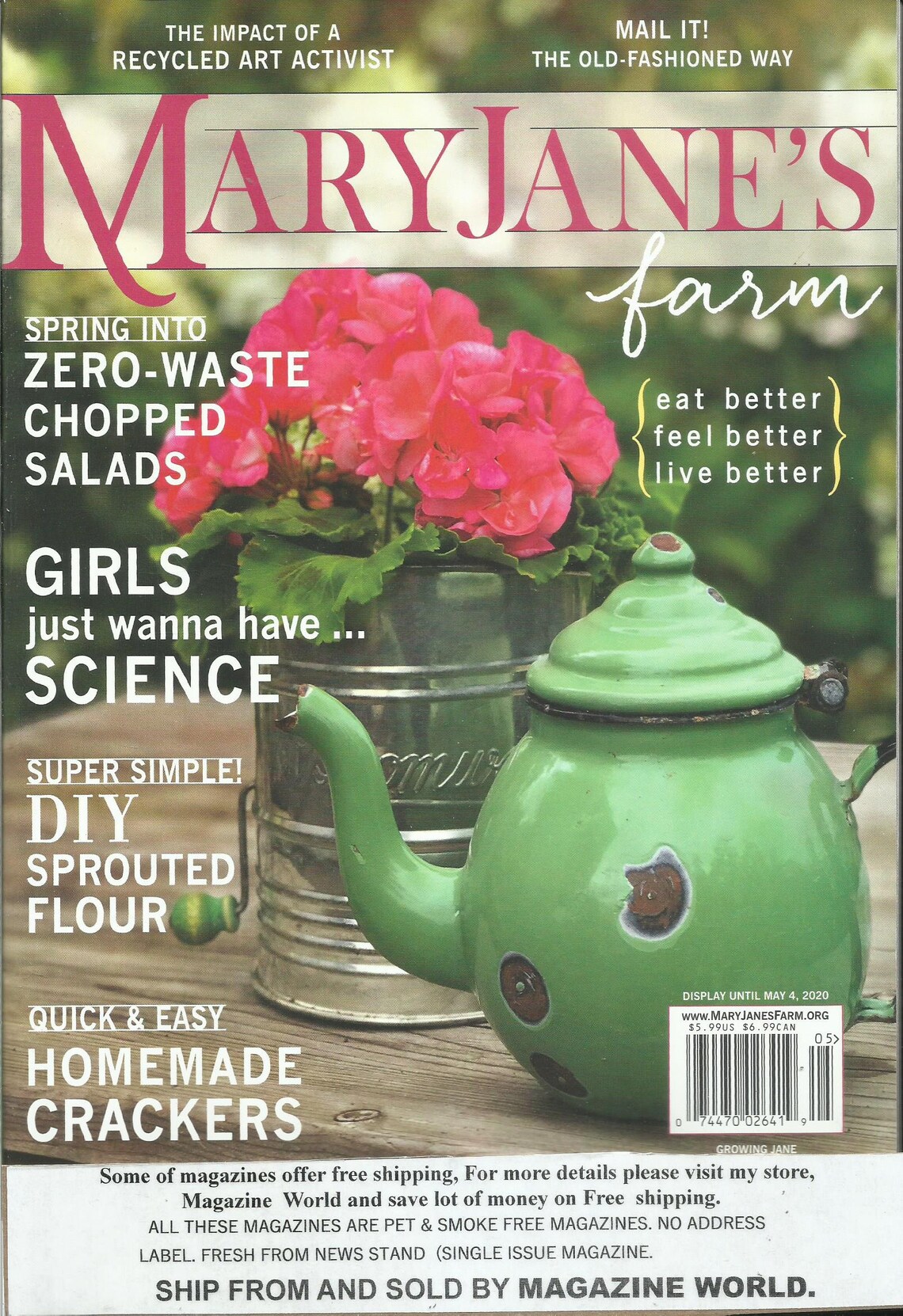 Mary Jane's Farm Magazine Home maade Crackers April / Etsy