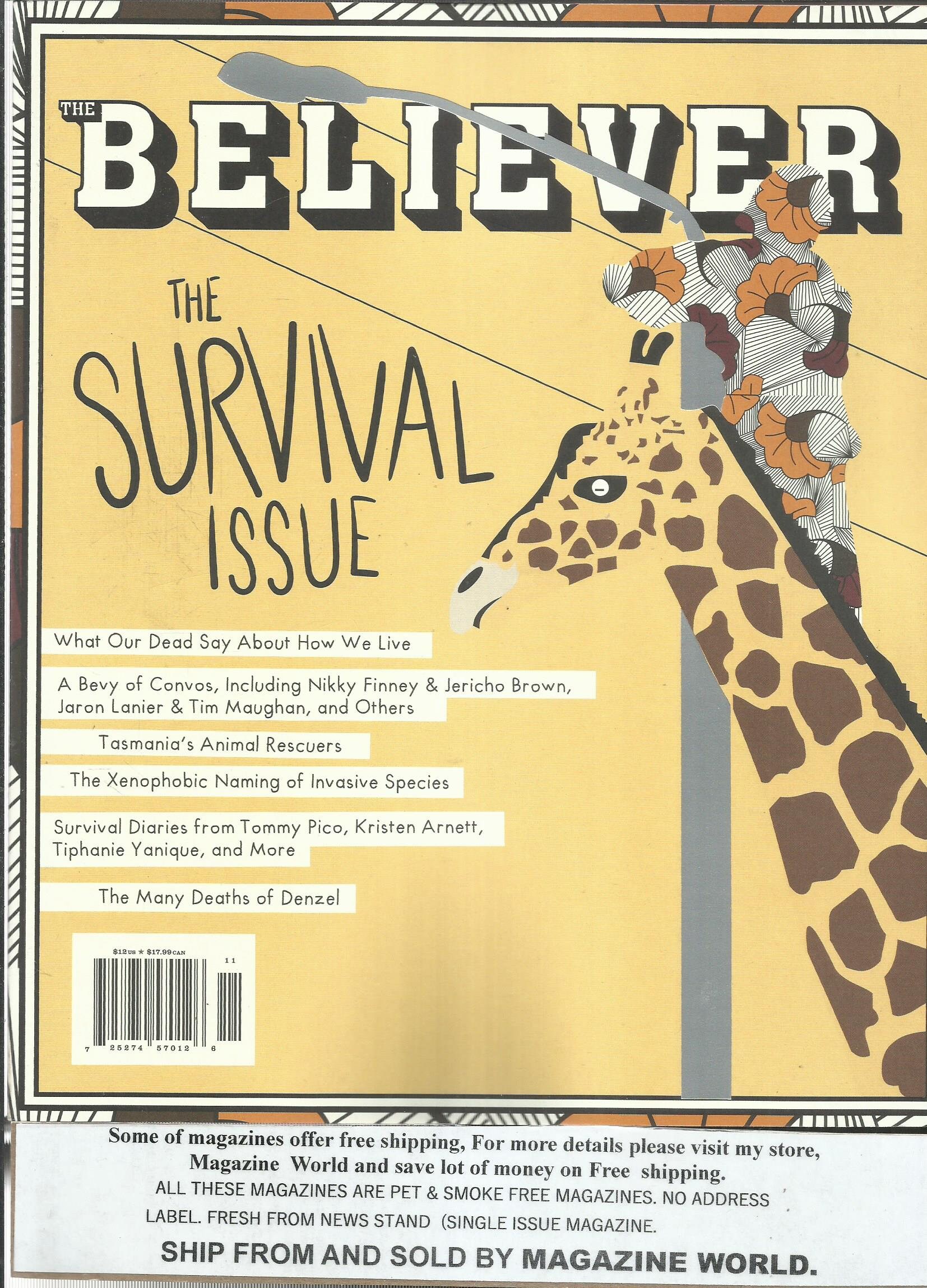 The Believer Magazine the Survival Issue October / - Etsy Denmark