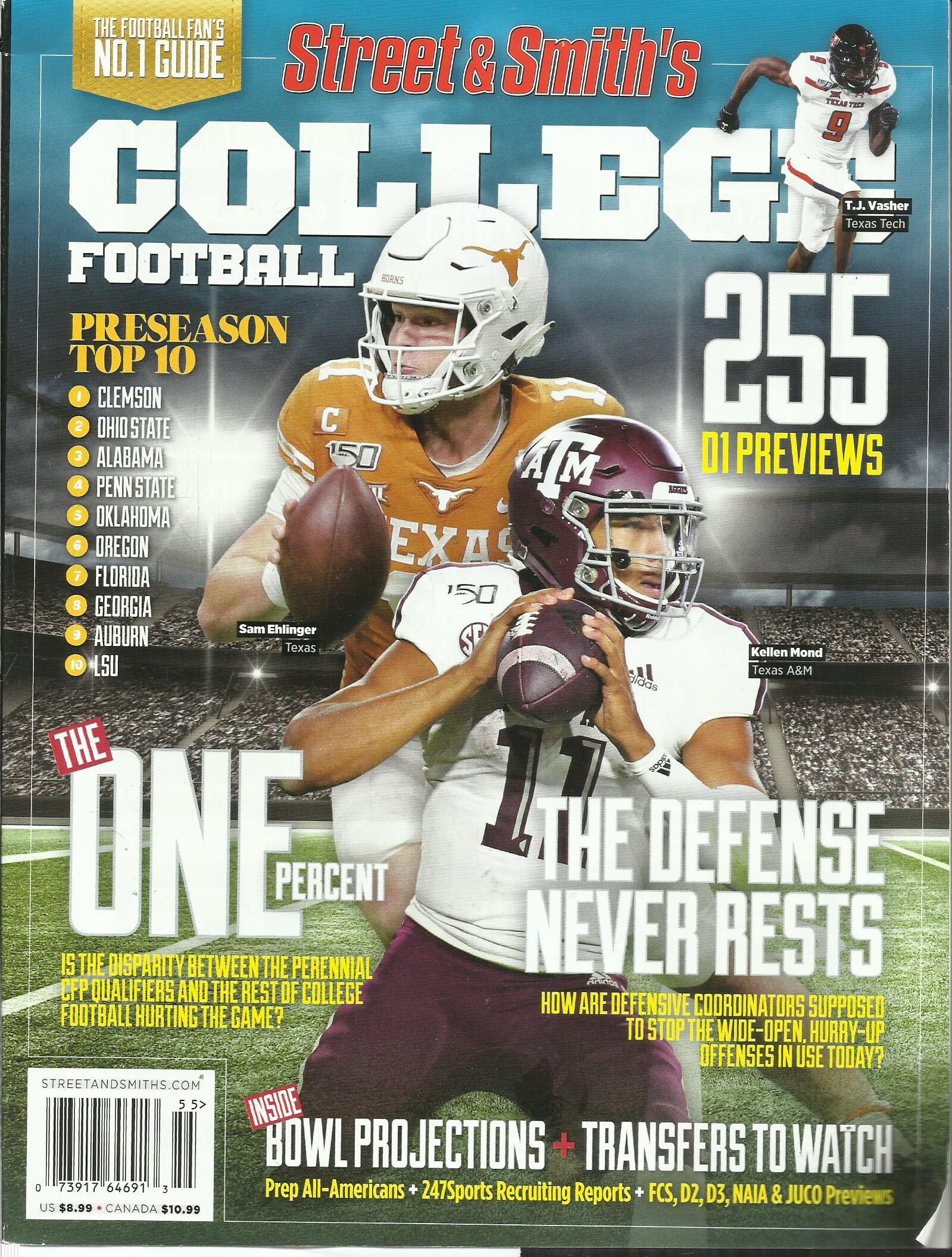Street & Smith's College Football Magazine the Defense Etsy
