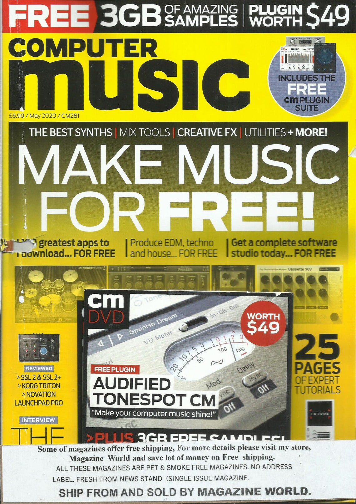 Computer Music Magazine May 2020 Issue 281 Display Etsy