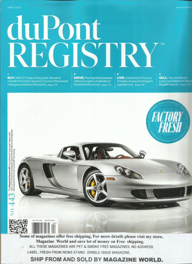 Dupont Registry Magazine Factory Fresh April 2022 No. Etsy
