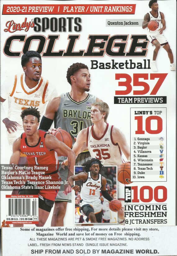 Lindy's Sports College Basketball Magazine 2020 / 2021 Etsy