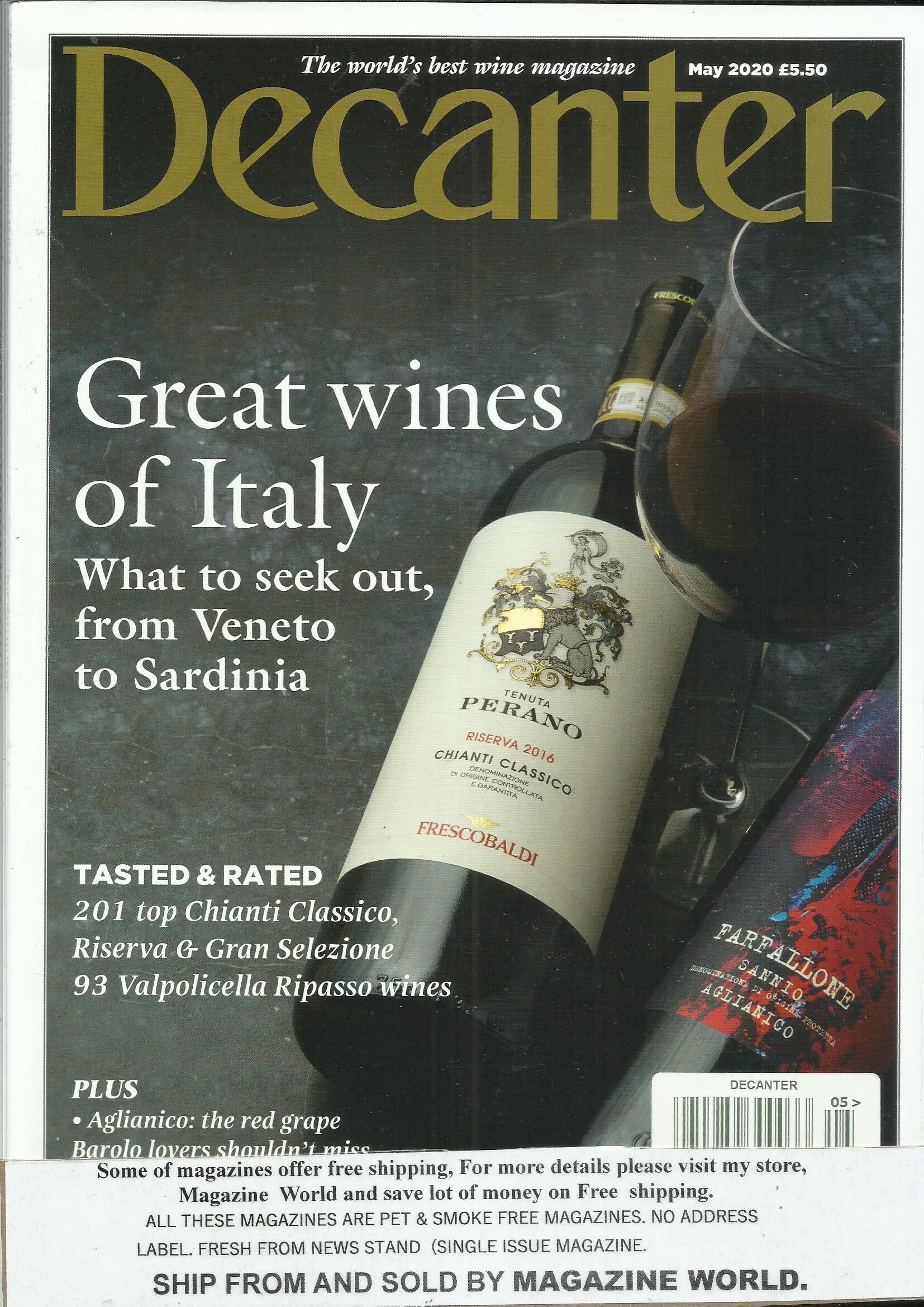 Decanter Magazine Great Wines Of Italy May 2020 Issue Etsy