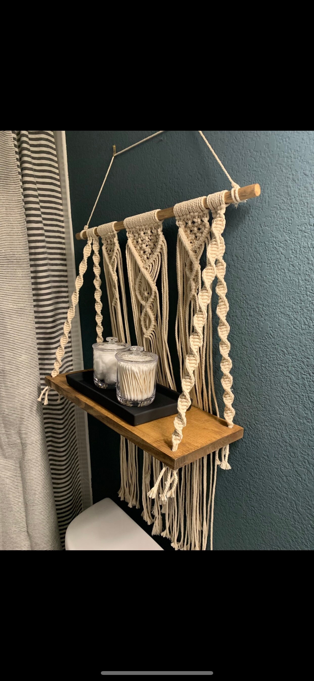 Macrame hanging shelf Etsy