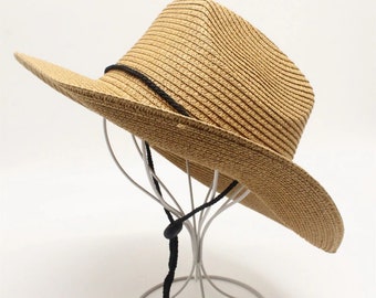 Chapeaux de soleil d'été décontractés pour femmes, paille de jazz à la mode pour hommes, chapeau de plage en paille Panama