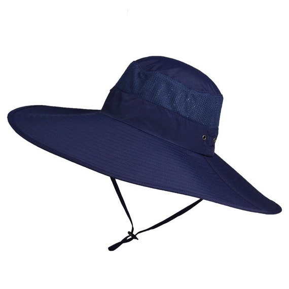 unisex High Quality 15cm Big Wide Brim Men's Fishing Hat -Solid Color Waterproof Sun Hats -Summer Women Beach Cap -Men's Panama Hat