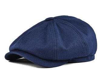 Berretto da strillone-Cappelli piatti da uomo-Cappello in twill di cotone da uomo- Berretti da panettiere- Cappelli Gatsby-Cabbie Apple Beret da uomo-Cappello da strillone per uomo