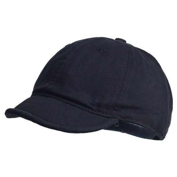 Short Brim Cotton Baseball Cap for men-Adjustable Short Brim cap-Trucker Style Low Profile Caps-Men Women Soft Vintage Dad Hat