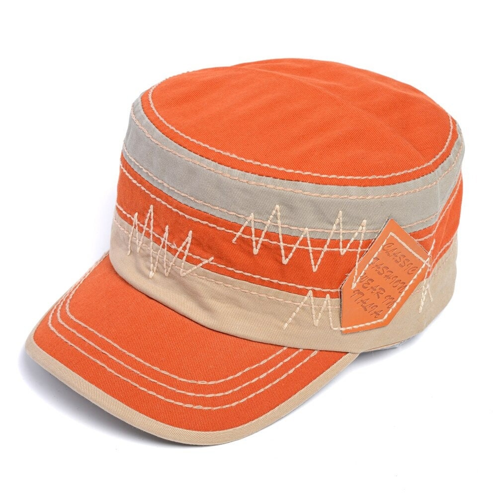 Classic Men's Flat Top Cap cadet Patrol Bush Hat 100 Washed Cotton