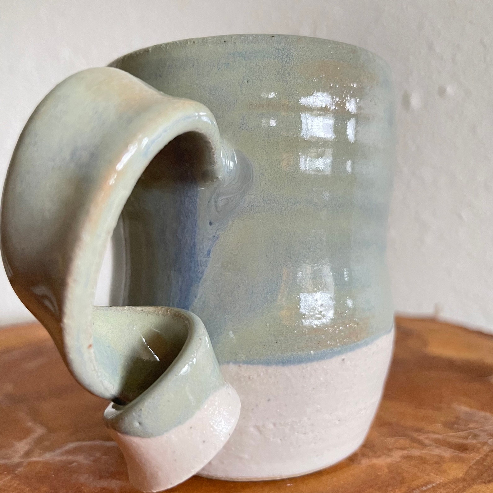 Swirly Handle Mug Handmade Ceramic Mug Unique Coffee Cup Etsy