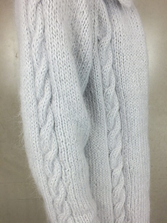 Vintage KNIT Wool Cardigan Long Cardi Sweater Jum… - image 4