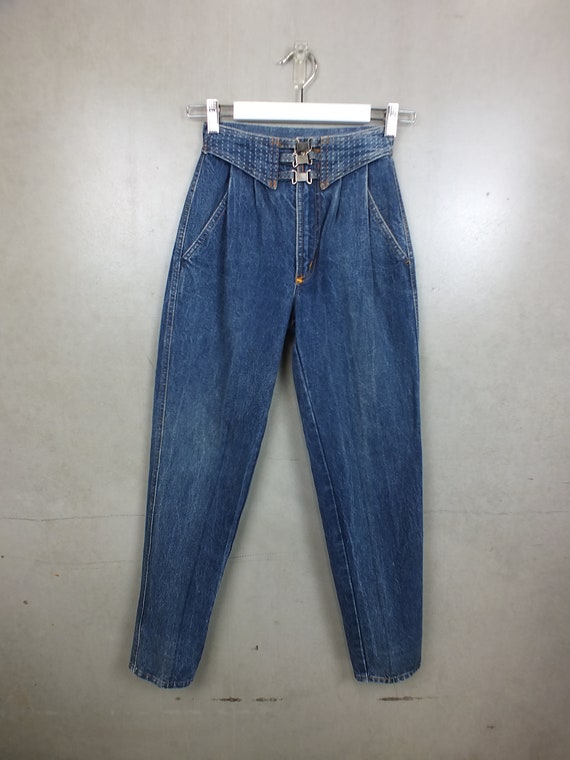 Vintage CORFU Jeans Dark BLUE Cotton 