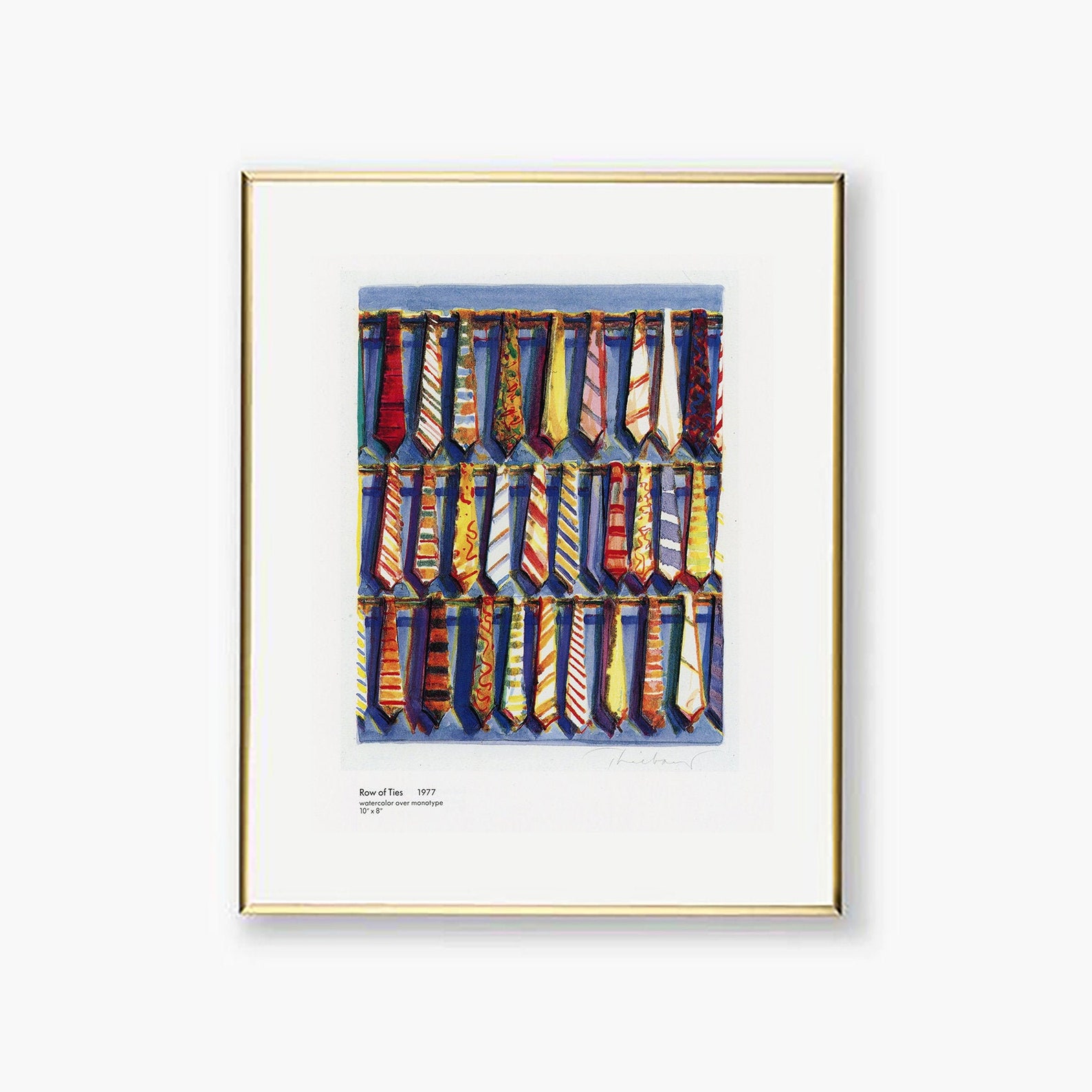 Wayne Thiebaud Print 'Row of Ties' American Art Etsy