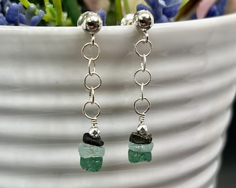 Ancient Roman Sea Glass Earrings: 14K Gold Filled or Sterling Silver