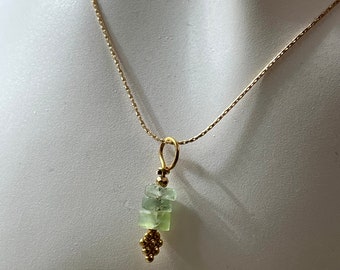 Sea Glass Pendant Necklace: Sterling Silver, Ancient Roman Glass