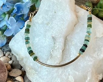 Adjustable Sea Glass Bracelet: Ancient Roman Glass Beads, Sterling Silver Heart Clasp