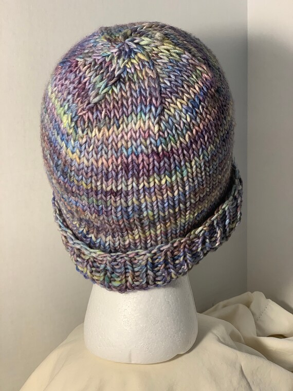 Woman's Kettle Dyed Hand Knit Toboggan Hat