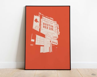 Instant Download Print | Boston MA Fenway Park | Red Sox Baseball Art | Digital Wall Decor