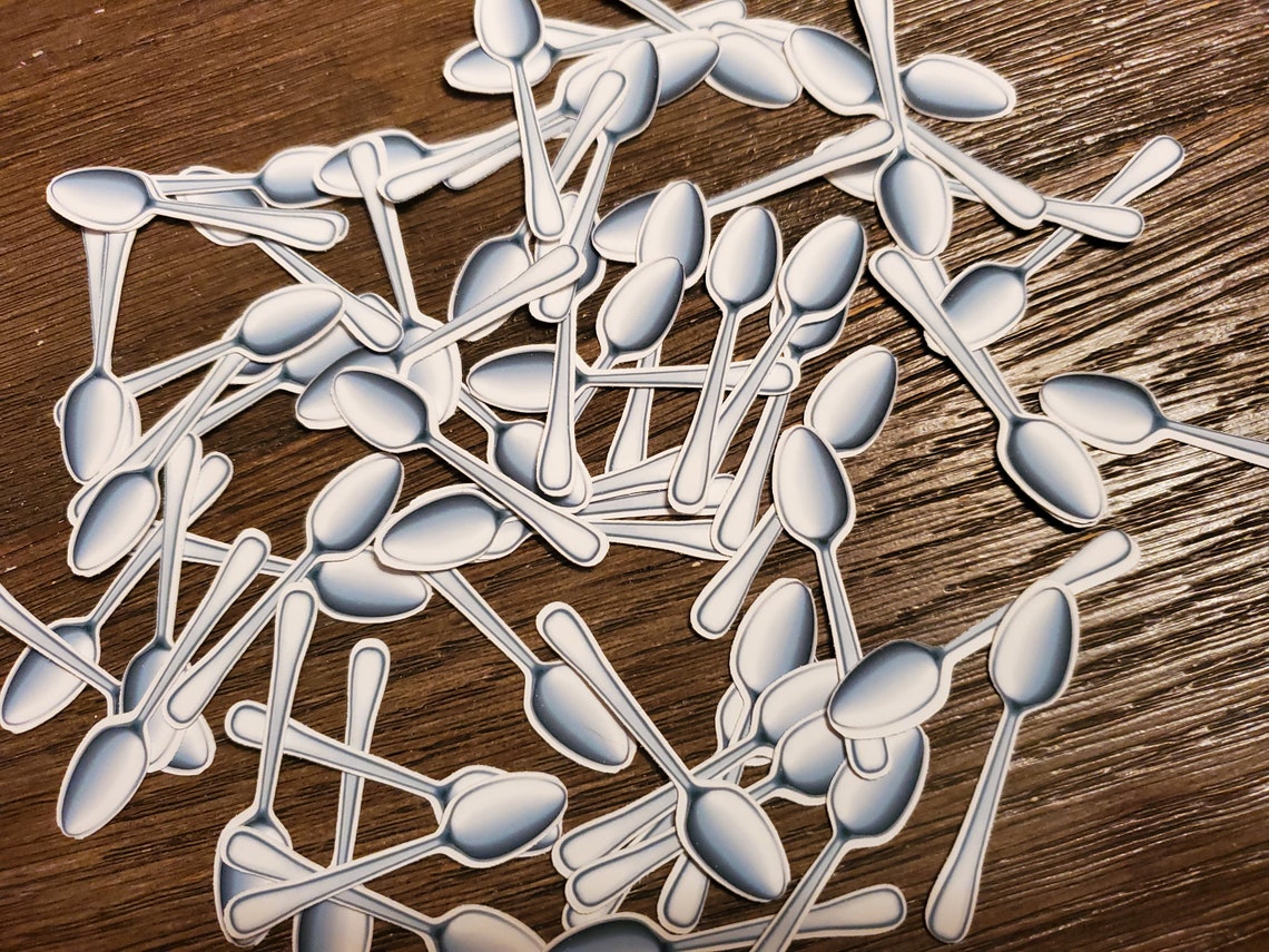 Spoon Stickers Not Enough Spoons Mental Health Sticker Etsy
