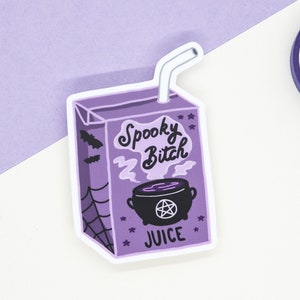 Spooky Bitch Juice Weatherproof Matte Vinyl Sticker