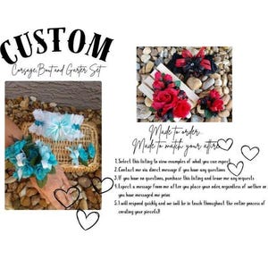CUSTOM Corsage, Bout and Garter set for Prom, Homecoming, Wedding!. Custom Corsage