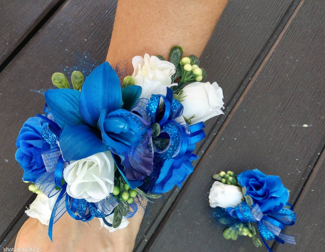 Wrist Corsage and Boutonniere Set. Prom Corsage and - Etsy