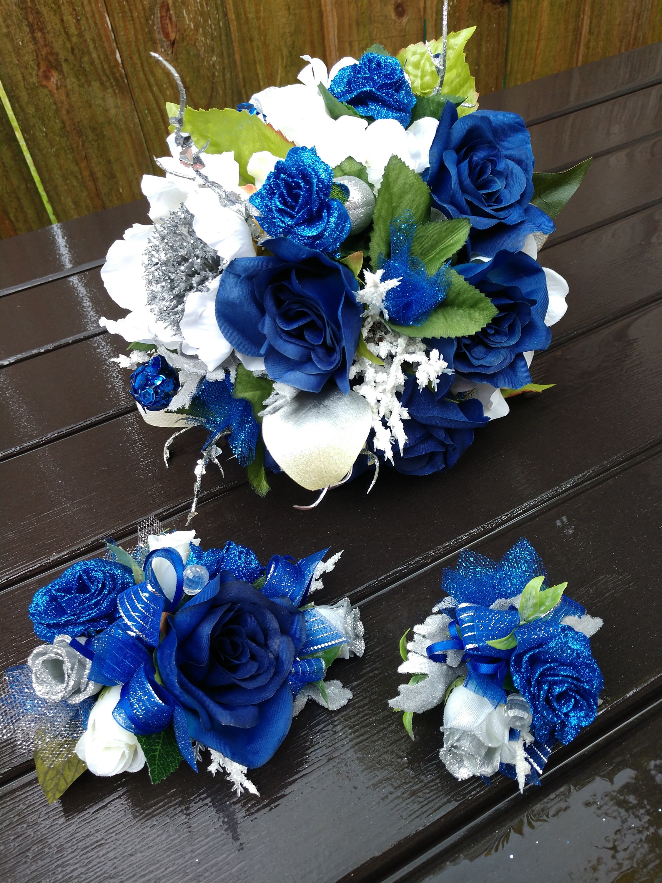 homecoming bouquet for blue dress Petite Posey