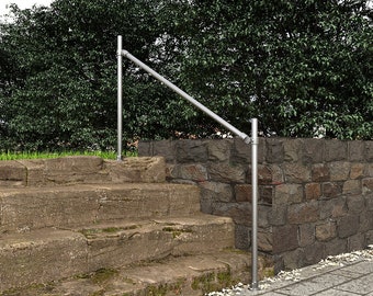 Industrial Pipe Handrail - Outdoor Handrail - Variable Angle - Mobility and Garden Safety Rail - Waterproof