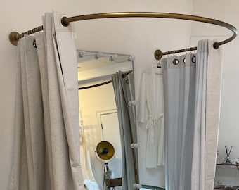 Curved Changing Room Curtain Rail | Retail Fitting Booth Frame