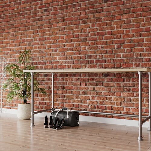 Iron Dining table Pipe Legs table legs hand shops made pipe industrial look Industrial pipe coffee table Industrial/Rustic Office Desk furniture