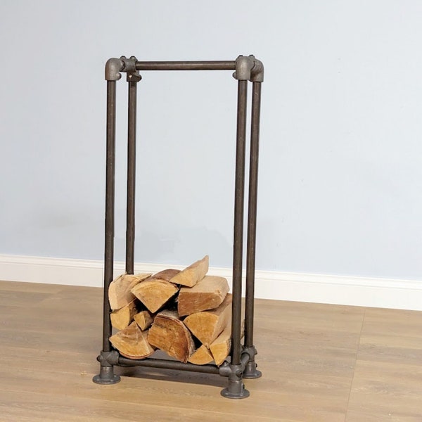 Firewood Storage Rack - Industrial Firewood Stand - Fireside Log Holder - Fireplace Accessories - Wood Storage for fireplace