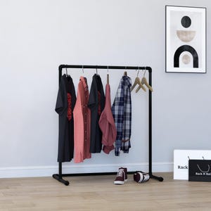 Kids Industrial Pipe Clothing Rack | Freestanding Storage | Custom Sizes | Trendy Childrens Wardrobe | Modern Minimal Design | Fast Dispatch