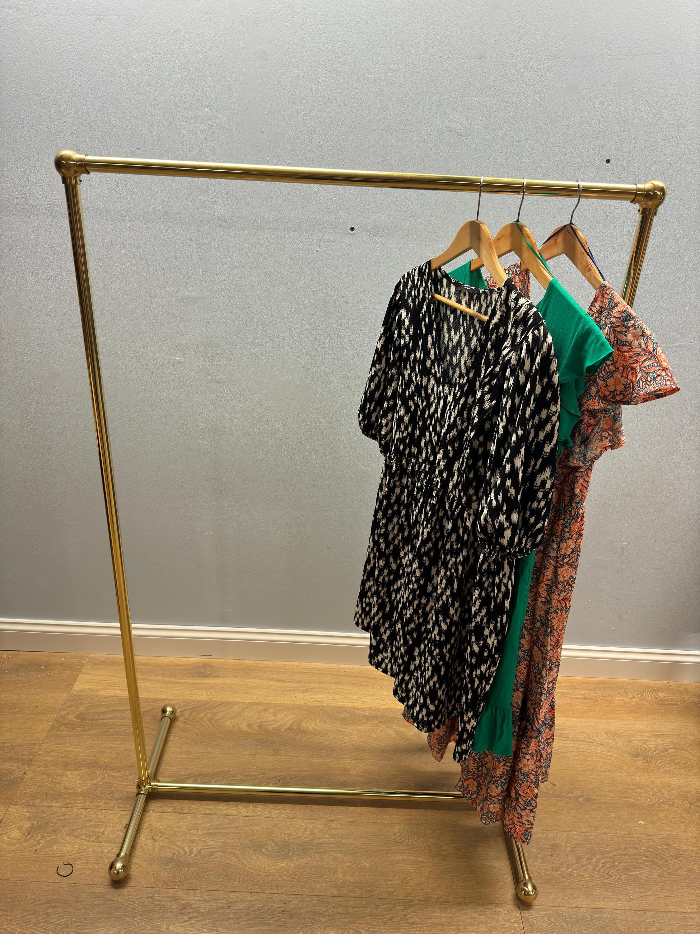 green emerald velvet dress Amazon.com: Smlttel Gold Clothing Racks with Shelf, Boutiques Retail  Display Gold Clothes Rack, Multiple Uses Heavy Duty Garment Rack for  Hanging Rods for Home and Retail : Industrial & Scientific main image 0
