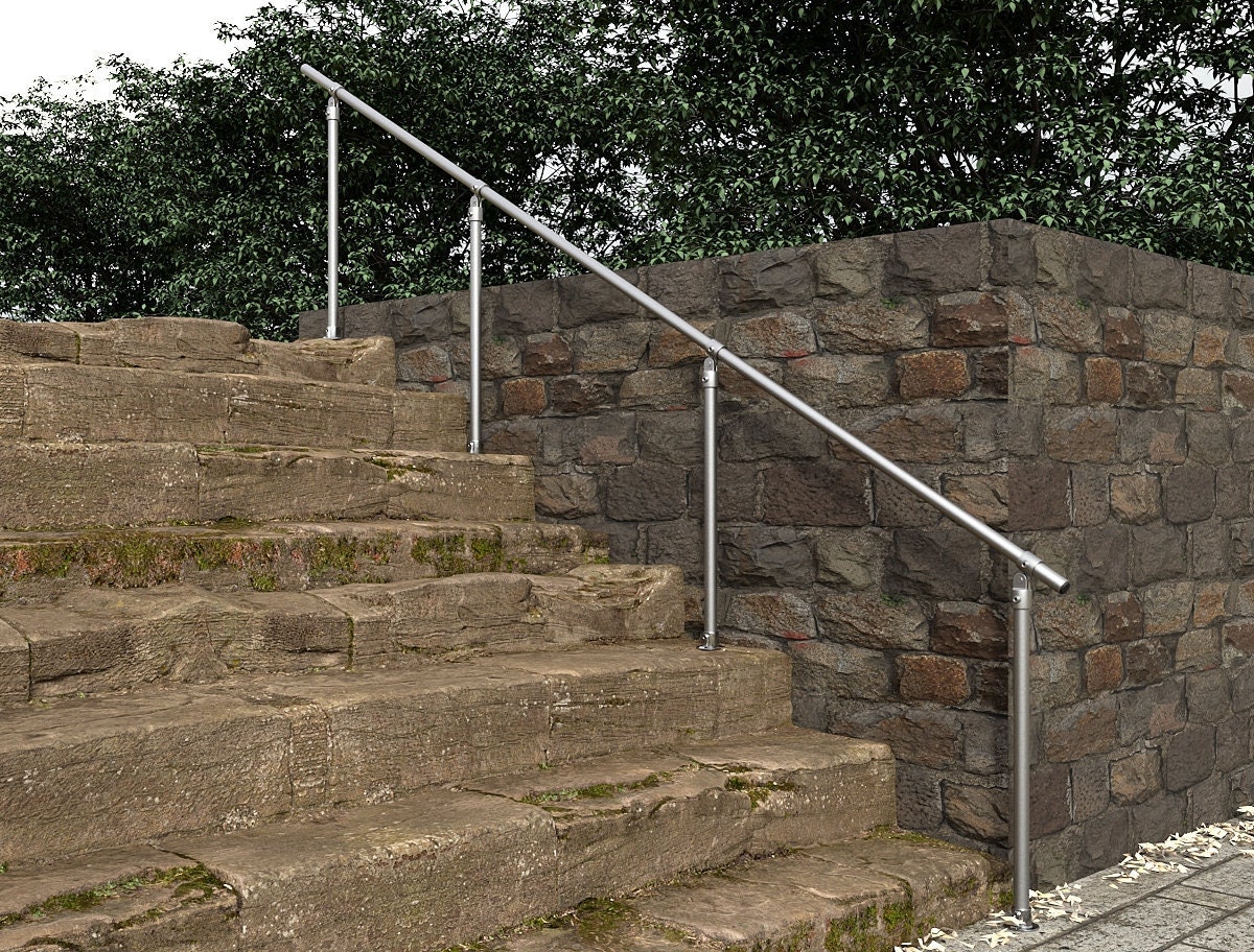 PREMIUM Outdoor Industrial Pipe Handrail Free-standing Stair