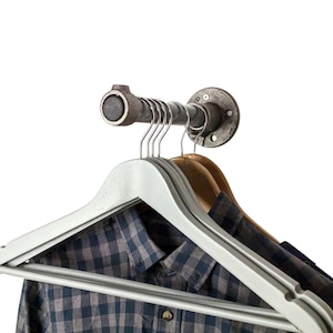 Wall Mounted Clothes Rail Arm | Heavy Duty Pipe Clothing Rack | Industrial Coat Hanger Hook | Retail Display Rack